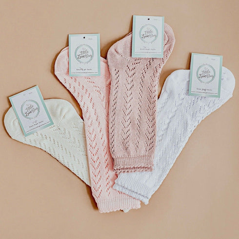 llb-lace-knee-high-socks Shoes & Accessories